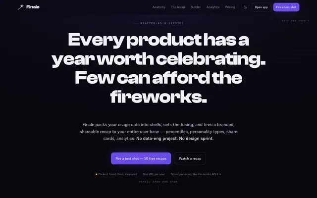 Finale product screen