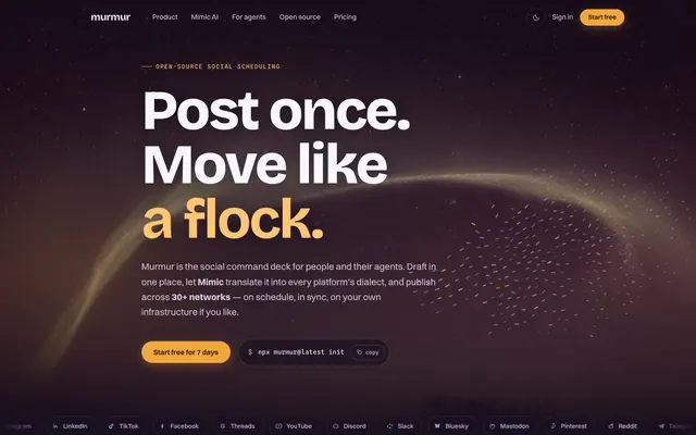 Postiz product screen