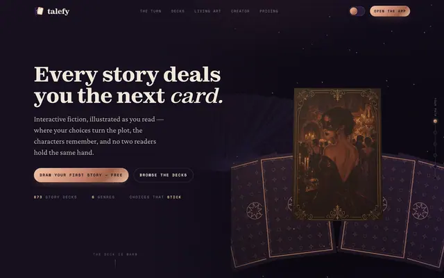Talefy product screen