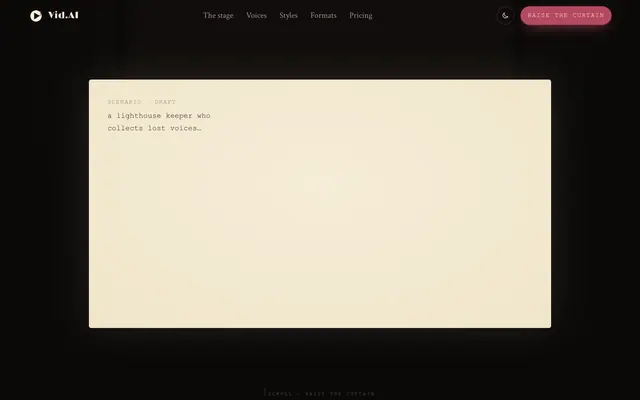 Vidai product screen